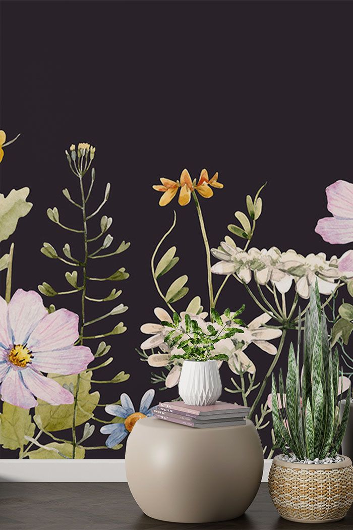 black-floral-wallpaper-for-walls-on-high-wall