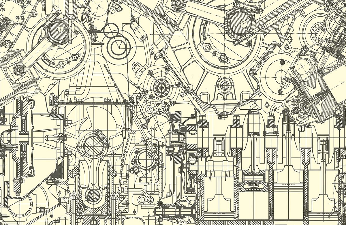 engineering-drawing-wallpaper-design