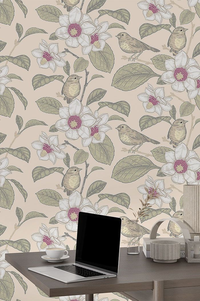 daffodil-wallpaper-on-high-wall
