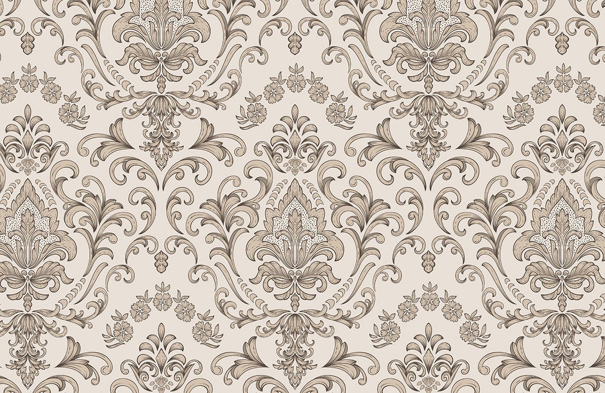 gold-damask-design-Singular design large mural-roll