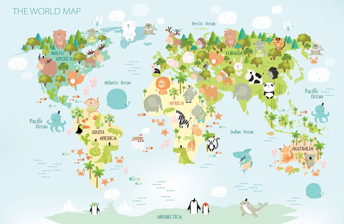 blue-maps-design-Singular design large mural-full-view