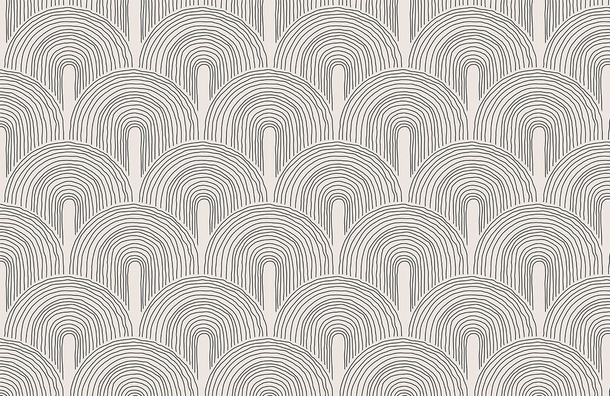 beige-circle-design-Seamless design repeat pattern wallpaper-roll
