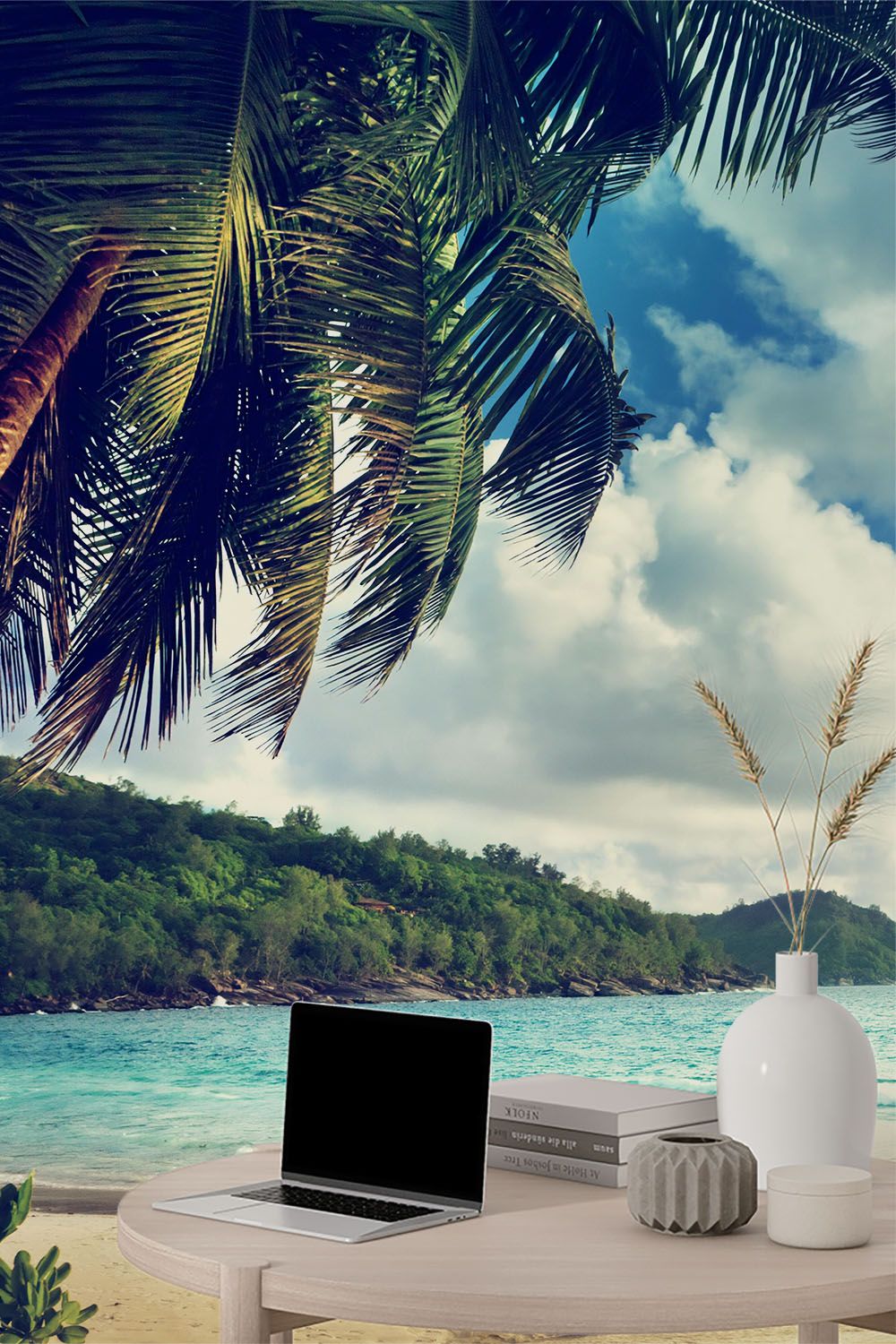 sandy-beach-blue-sky-coconut-trees-wallpaper-wallpaper-sample