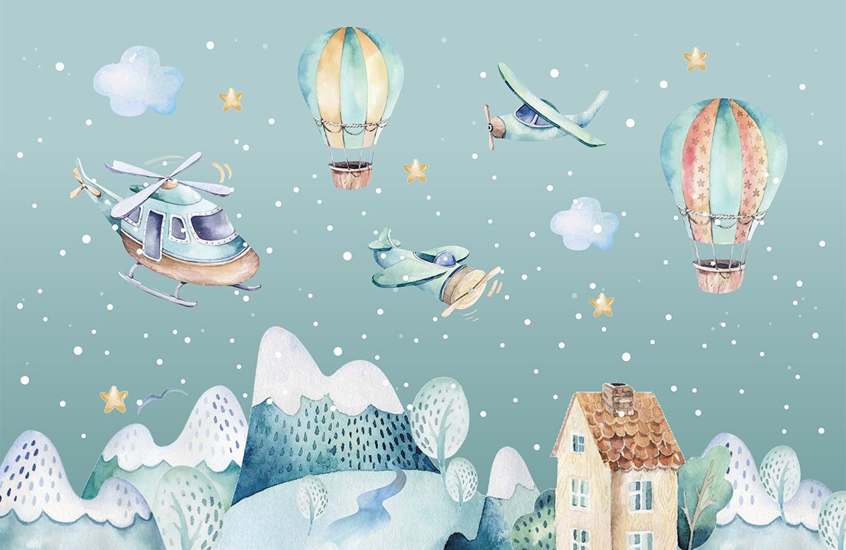 nursery-wallpaper-hot-air-balloons-design-only
