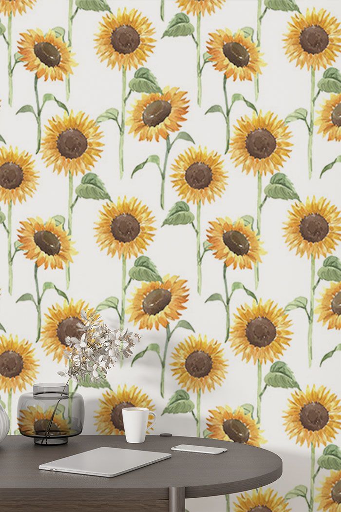 sunflower-wallpaper-for-walls-on-high-wall