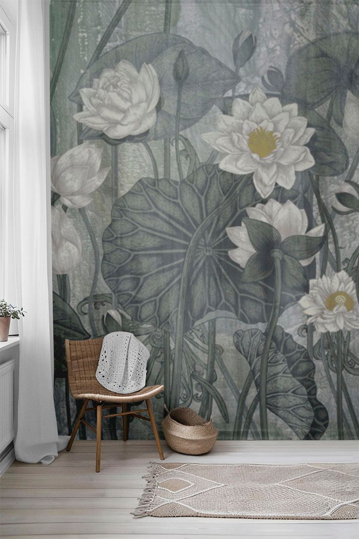 grey-floral-art-wallpaper-tall-view