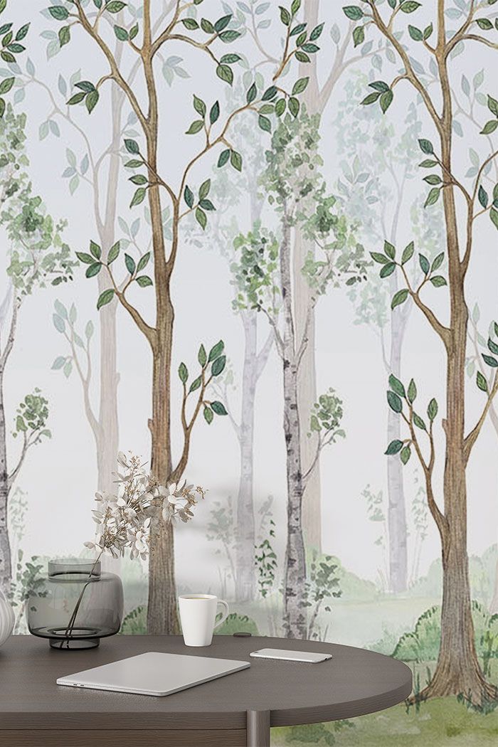 spring-forest-watercolor-art-wallpaper-tall-view