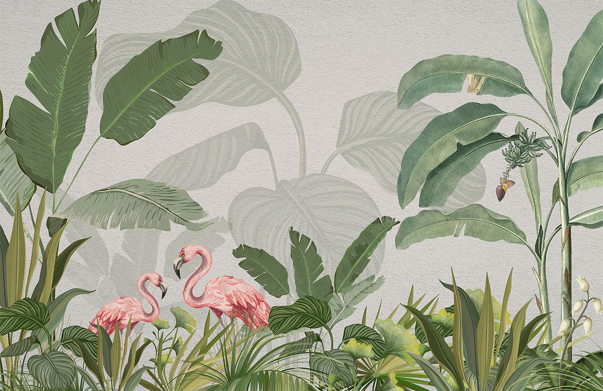 tropical-flamingos-art-wallpaper-view