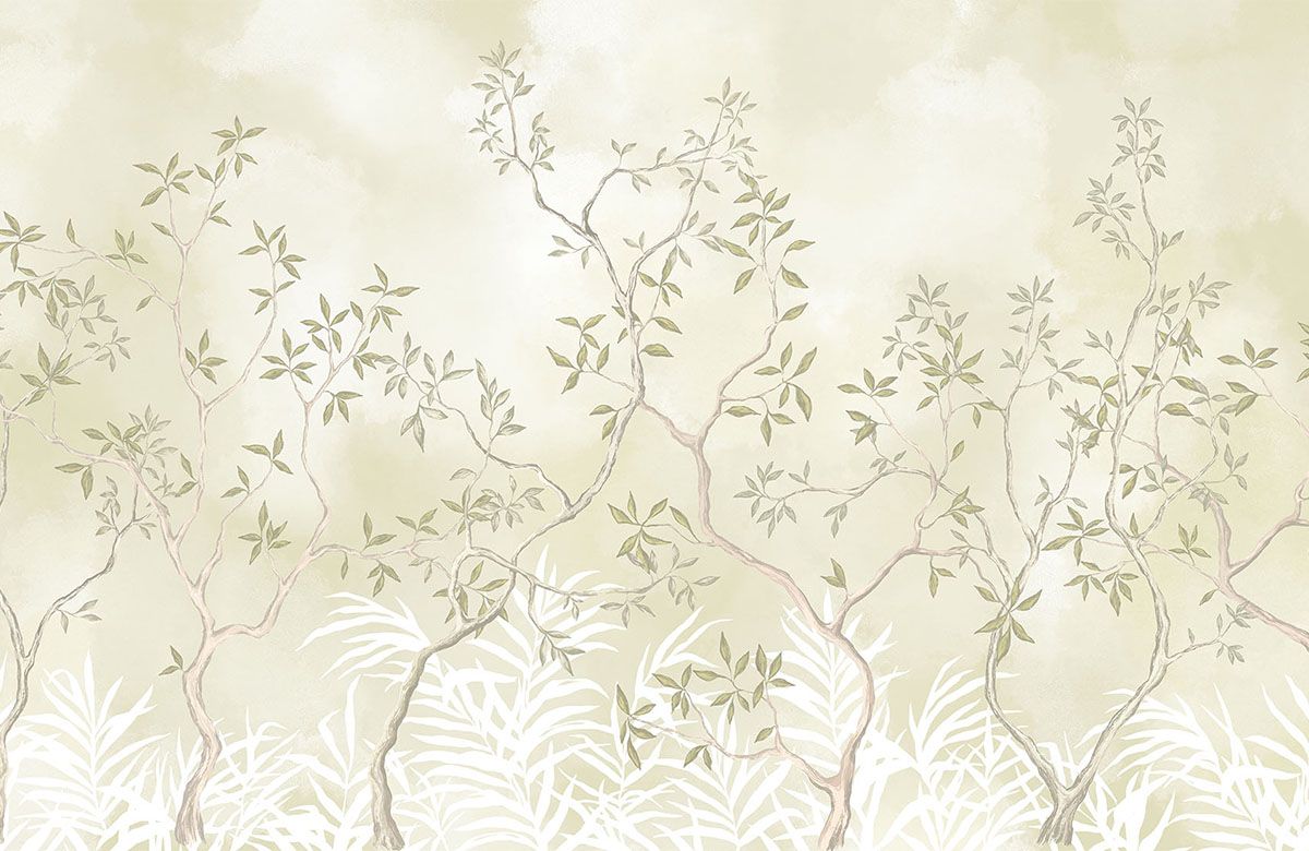 muted-cream-leafy-grove-wallpaper-view