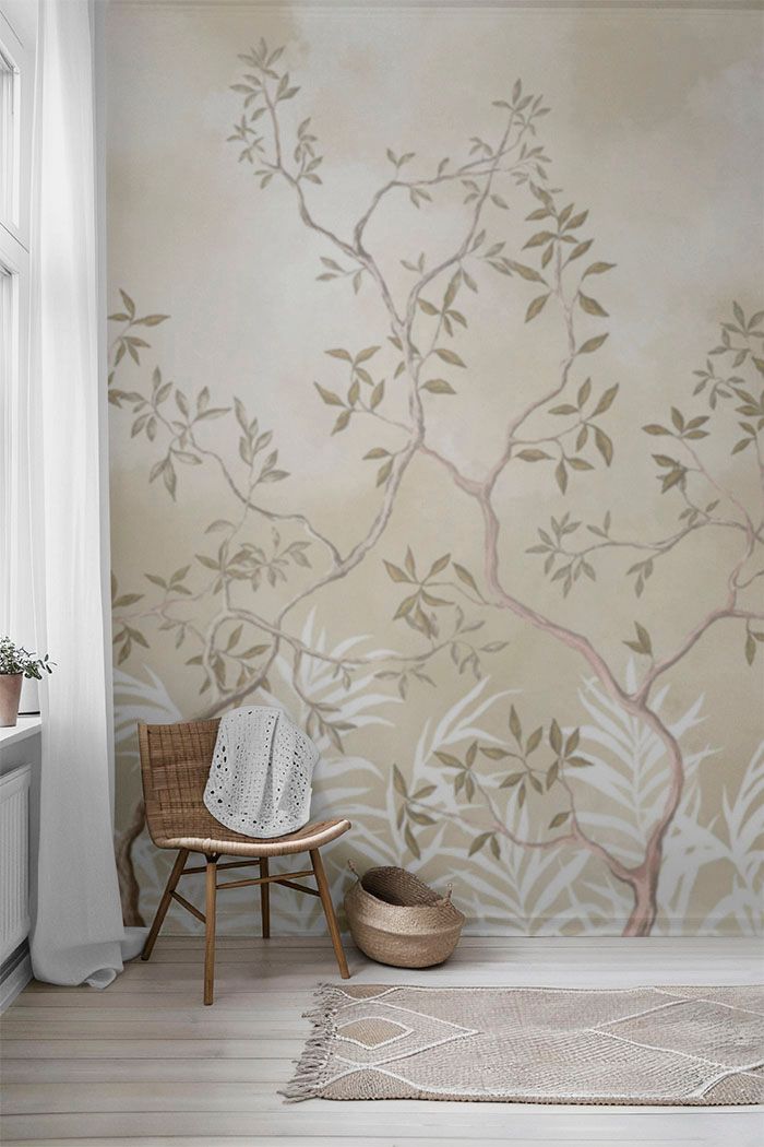 muted-beige-leafy-grove-wallpaper-tall-view