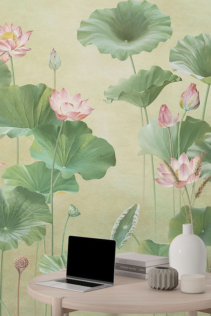 3d-lotus-flowers-serene-art-wallpaper-tall-view