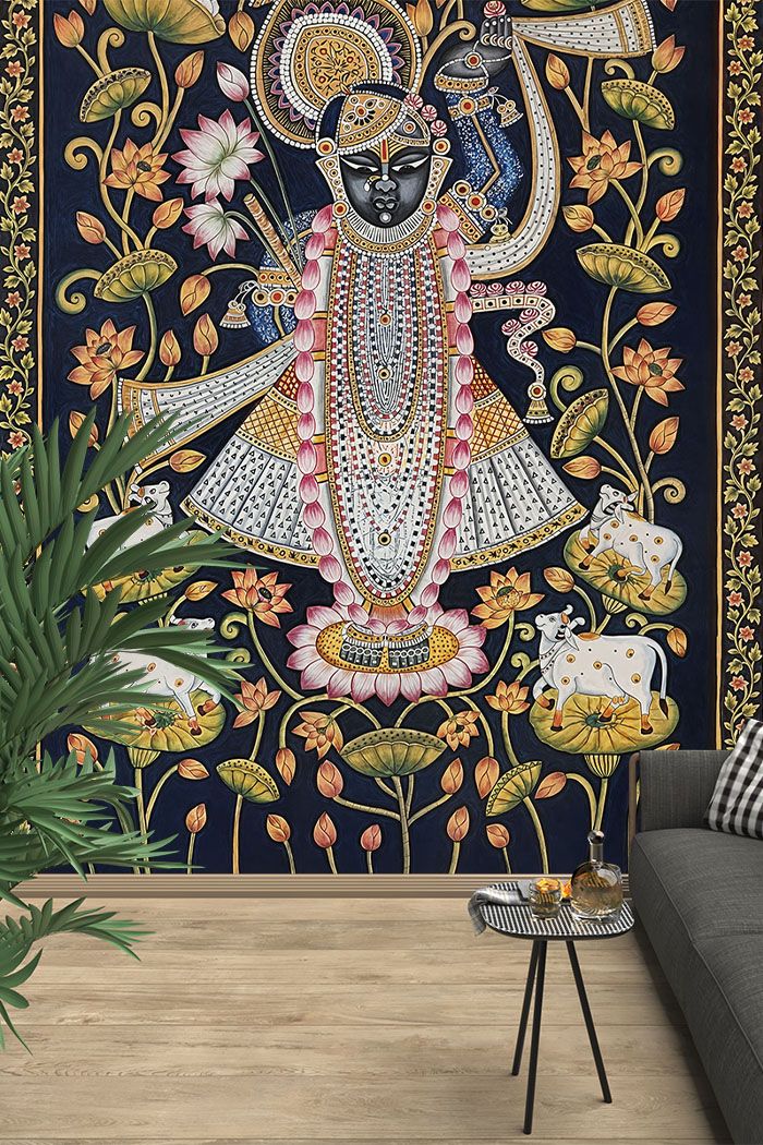 shrinathji-leela-pichwai-art-wallpaper-tall-view
