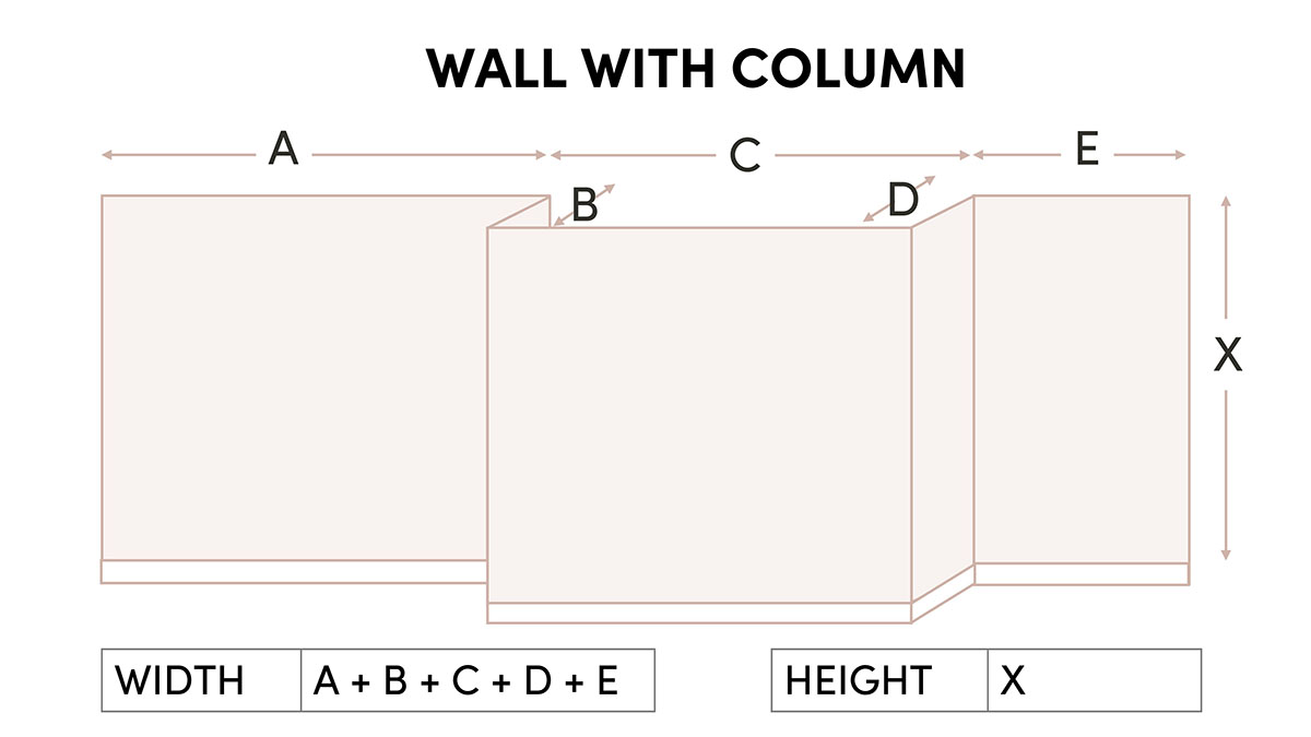 wall with vertical column
