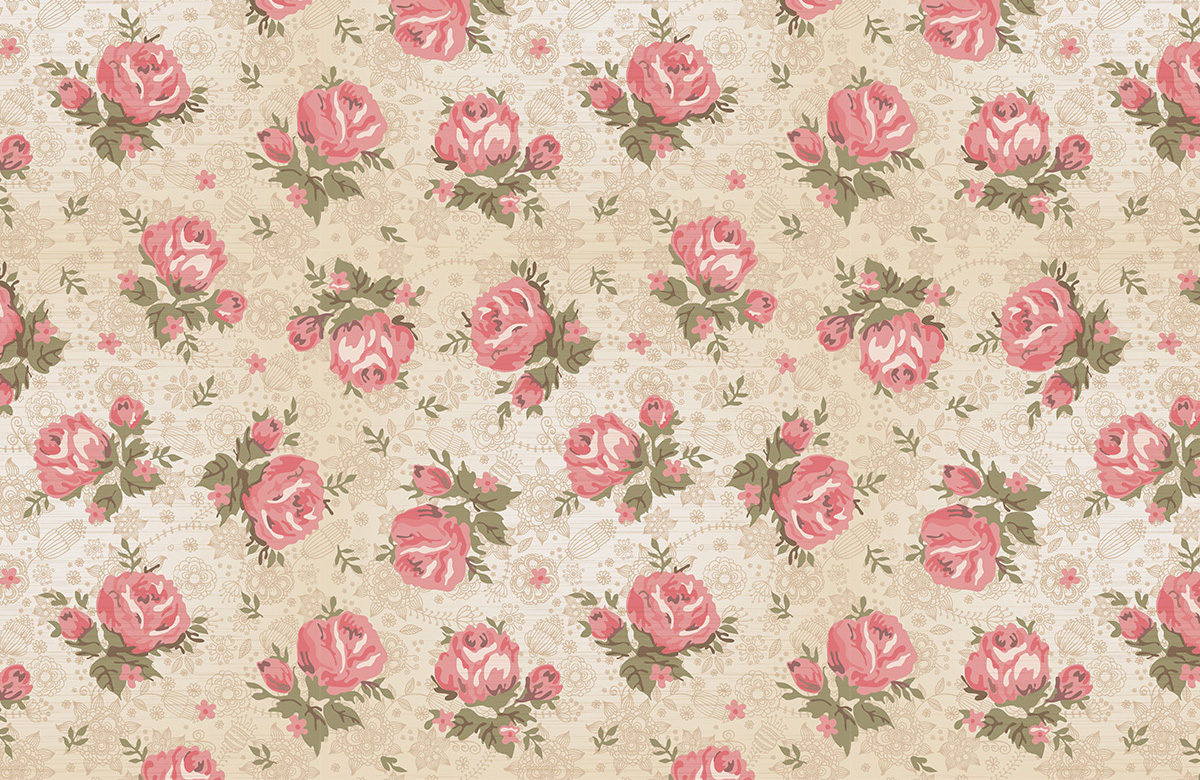 pink-rose-design-Singular design large mural-roll