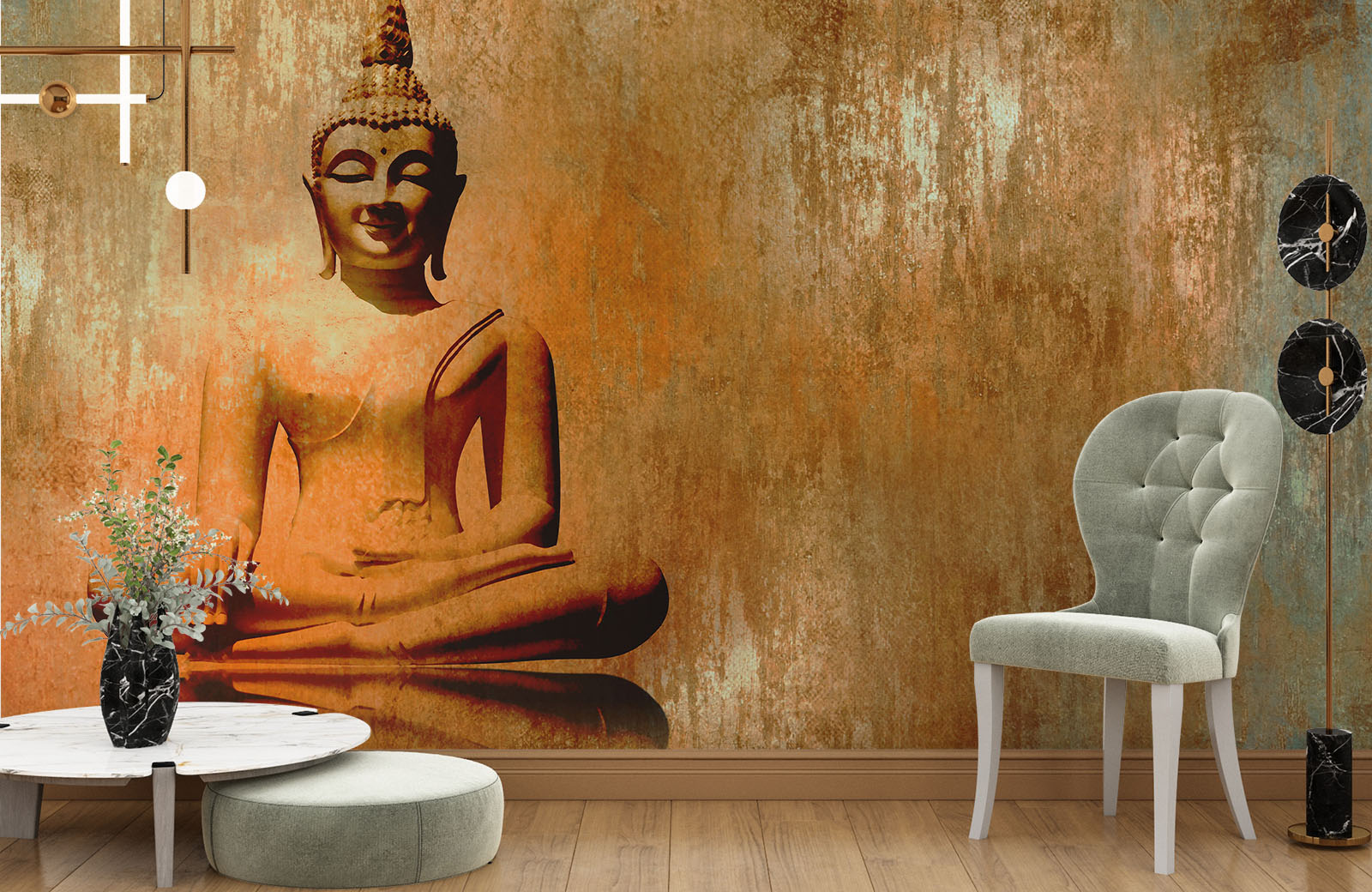 gold-buddha-wallpaper-with-chair