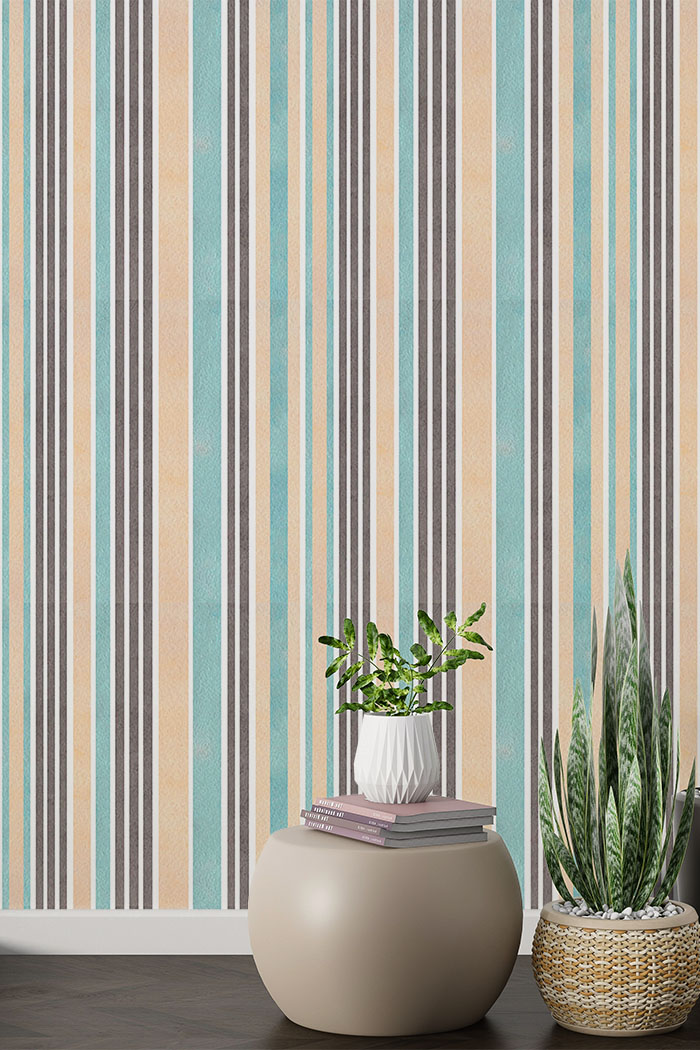 Beige-Brown-Teal-Stripes-Wallpaper-long-image