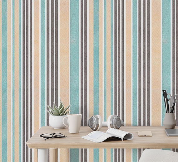 Beige-Brown-Teal-Stripes-Wallpaper-thumb-image