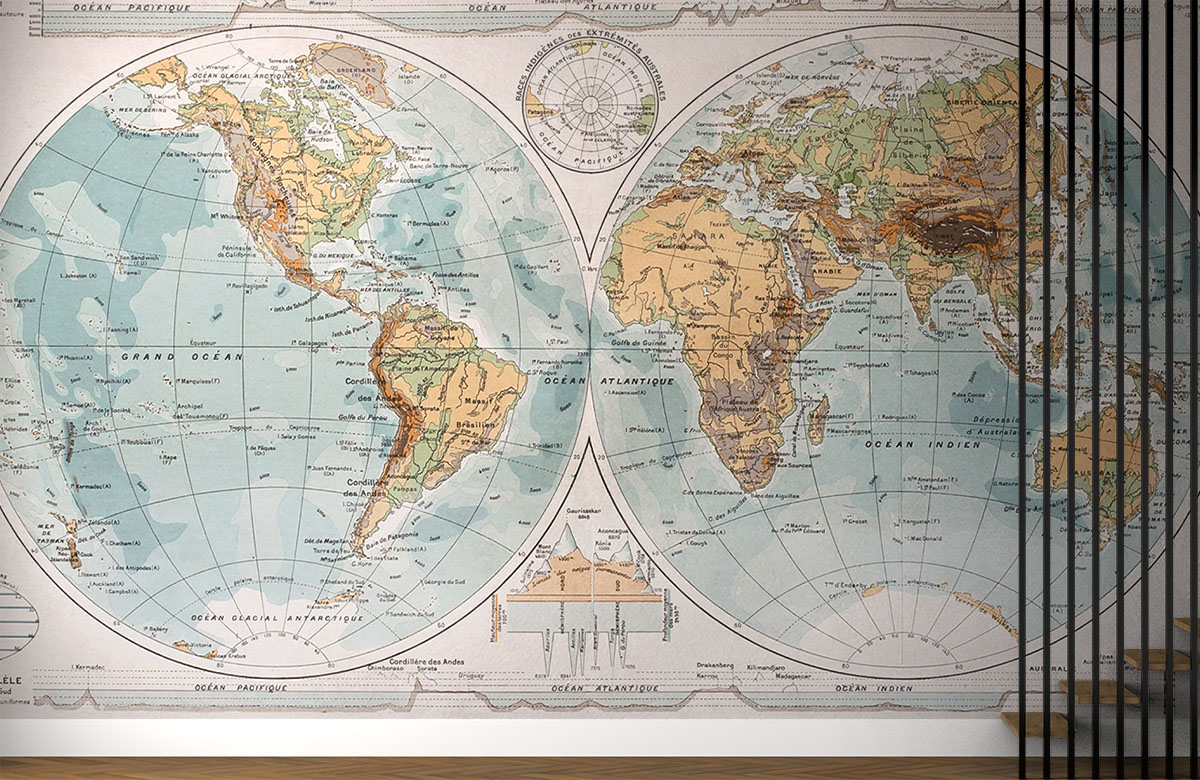 Vintage-World-Map-Wallpaper