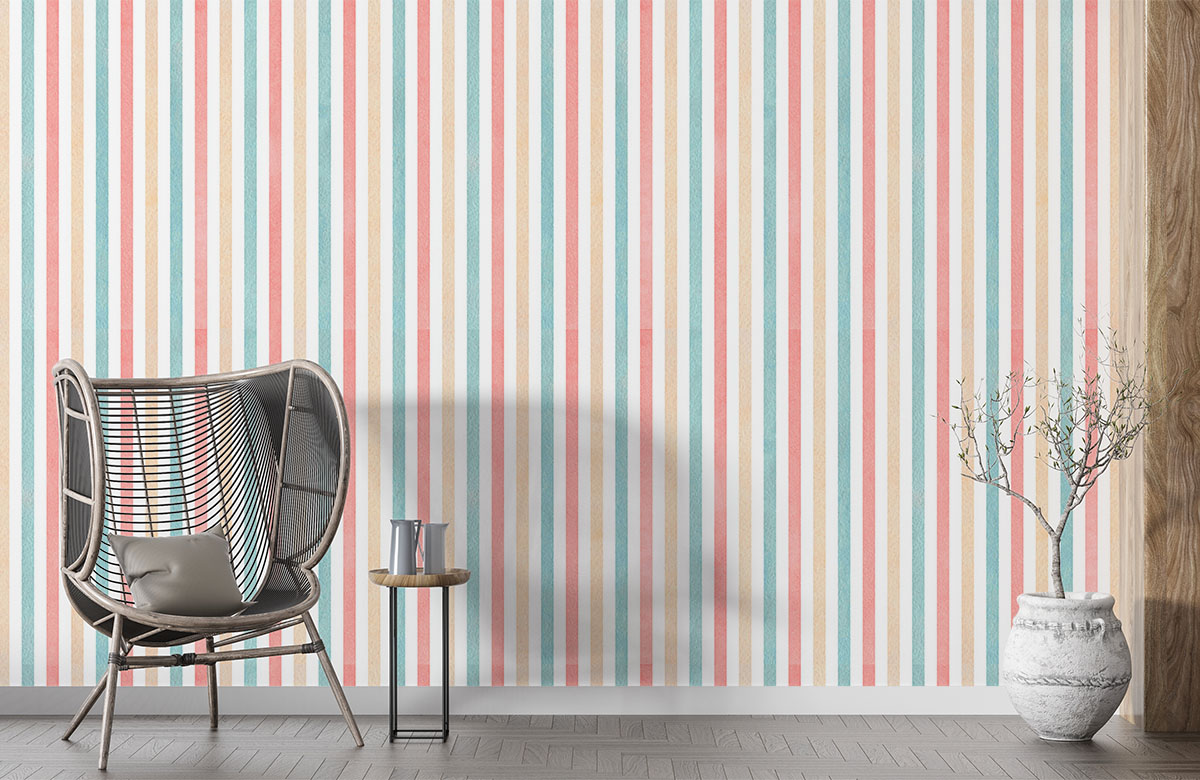 white-stripes-design-Seamless design repeat pattern wallpaper-with-chair