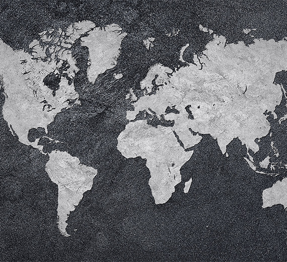 black-world map-design-Singular design large mural-thumb