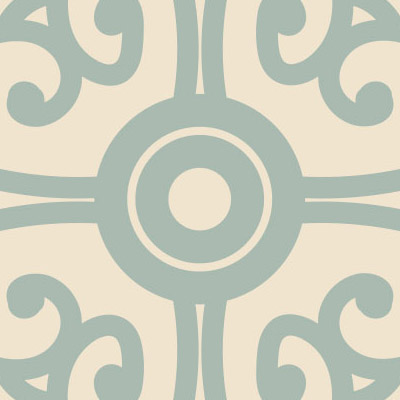 green -damask-design-Singular design large mural-zoom-view