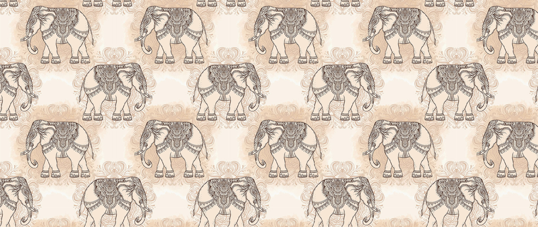 brown-royal-design-Seamless design repeat pattern wallpaper-in-wide-room