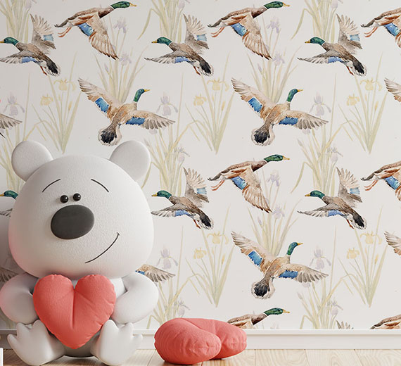 beige-duck-design-Singular design large mural-thumb