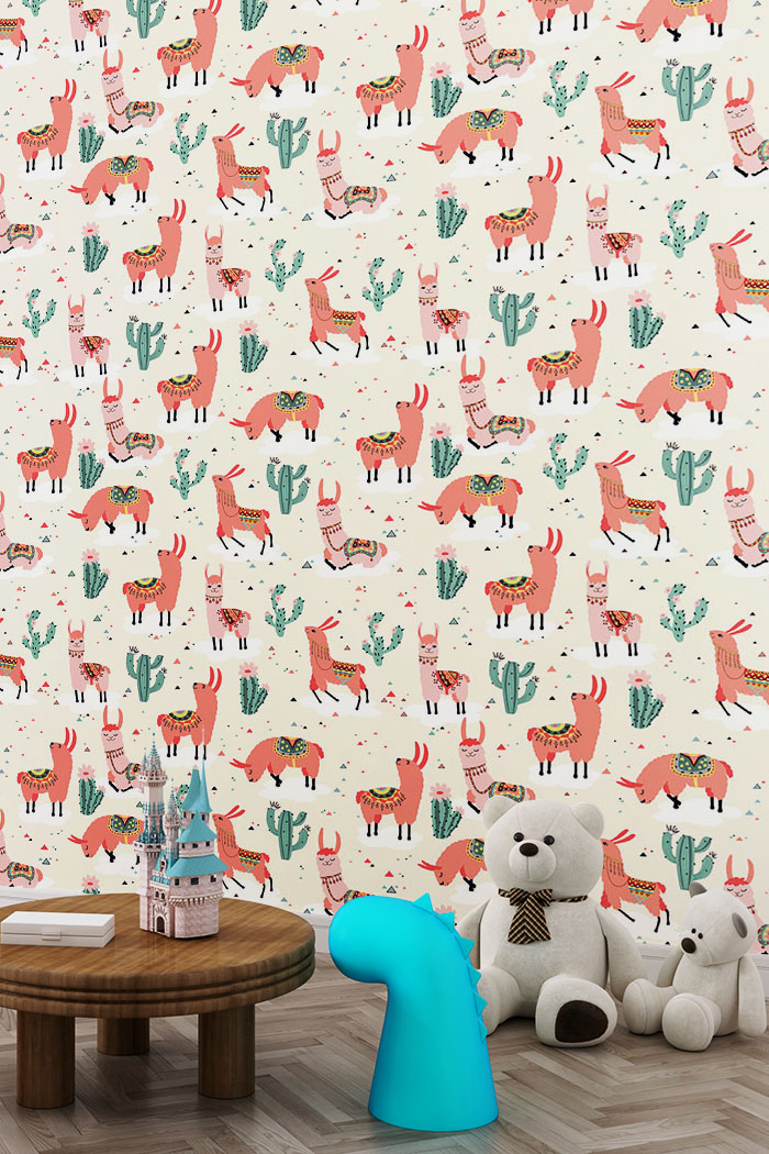 beige-happy-llama-wallpaper-long-image