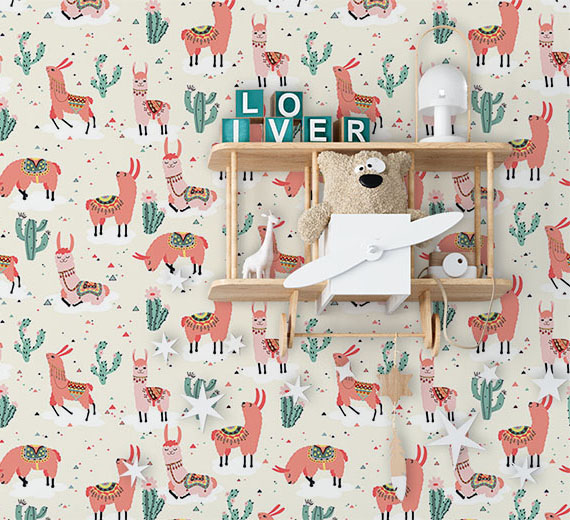 beige-happy-llama-wallpaper-thumb-image