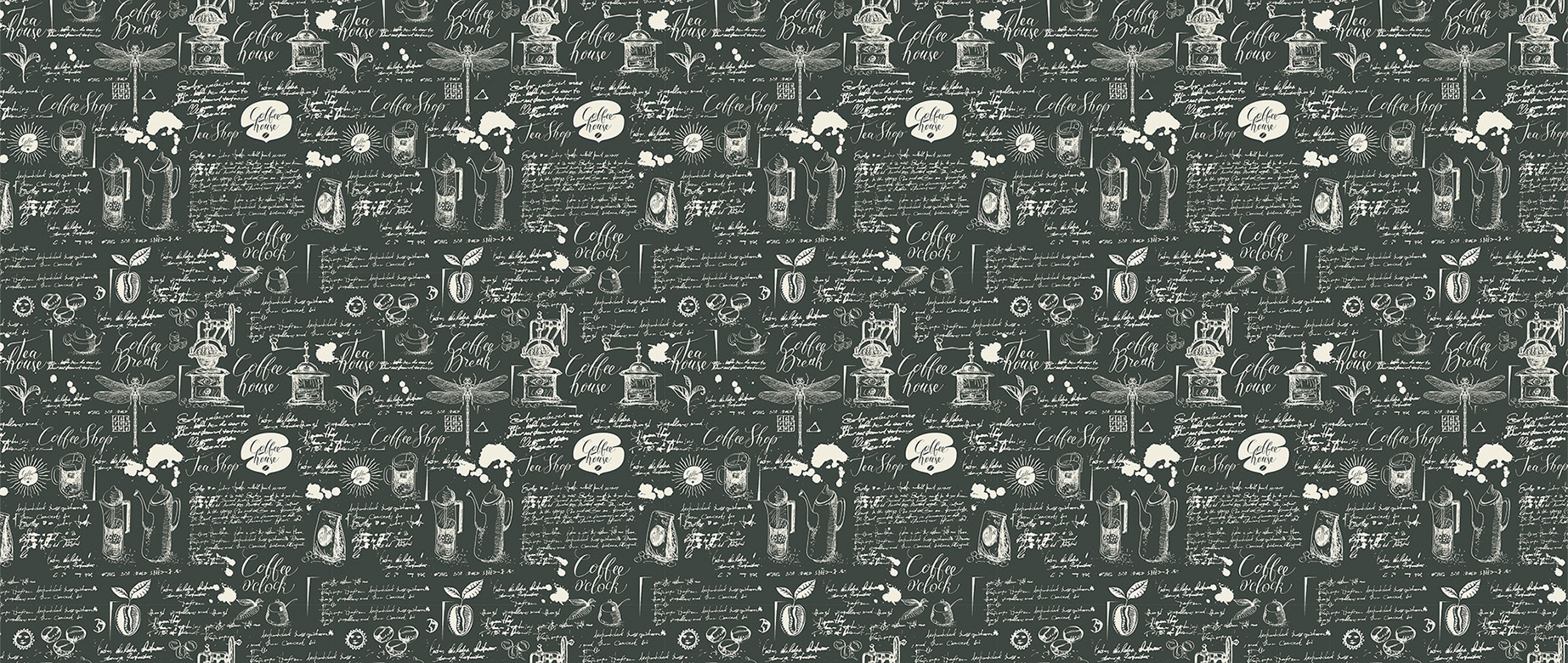 black-coffee-design-Seamless design repeat pattern wallpaper-in-wide-room