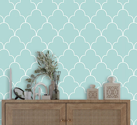 aqua-elegant-design-Seamless design repeat pattern wallpaper-thumb