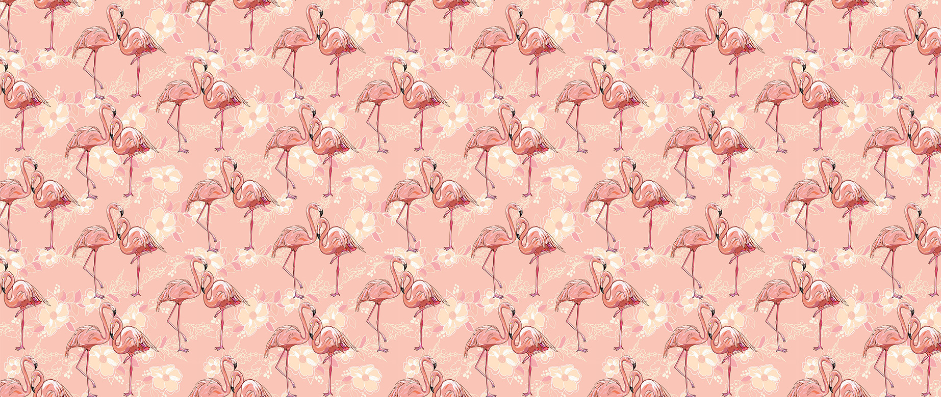 orange-flamingos-with-flowers-wallpapers-full-wide-view