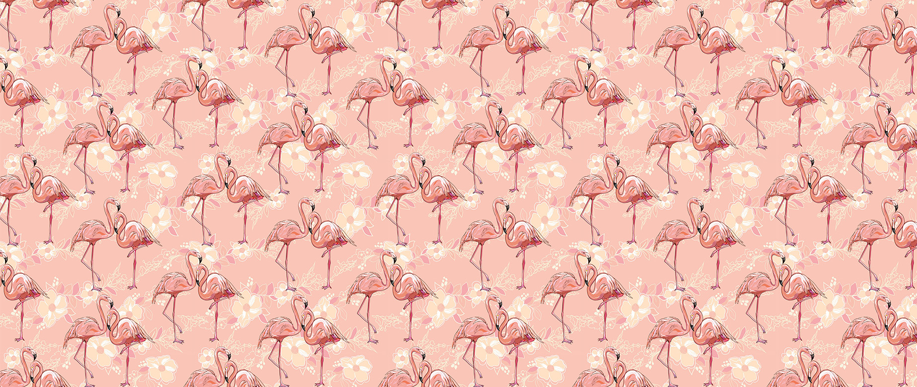 orange-flamingos-with-flowers-wallpapers-full-wide-view