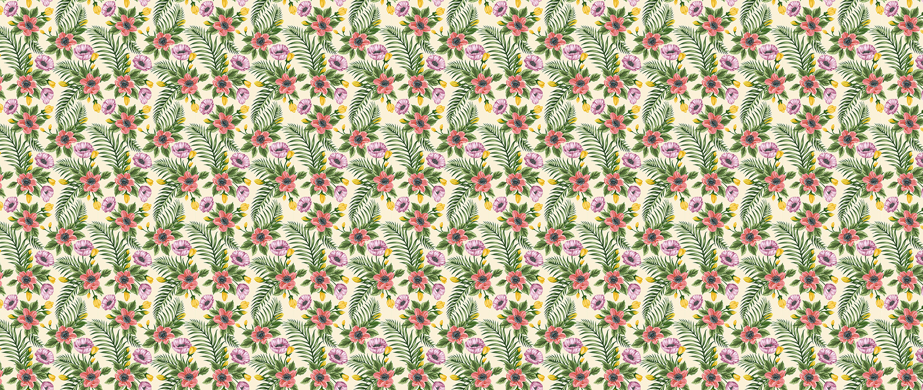 multi-coloured-flowers-in-watercolour-wallpapers-full-wide-view