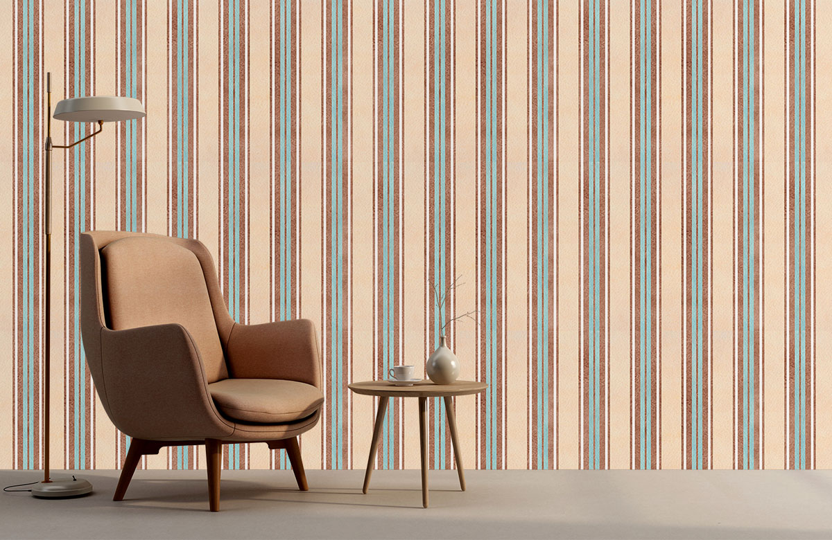 beige-stripes-design-Seamless design repeat pattern wallpaper-with-chair