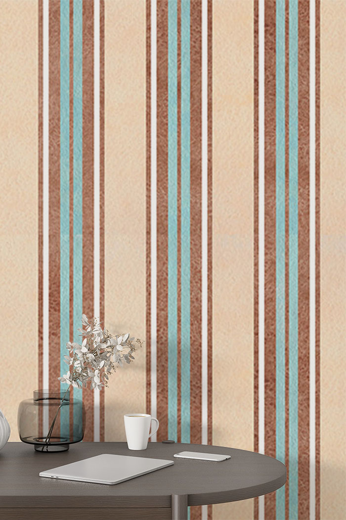 beige-stripes-Seamless design repeat pattern wallpaper-with-side-table