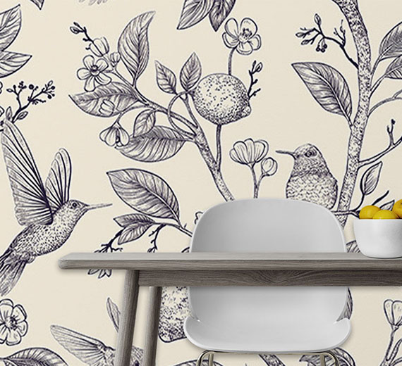 beige-birds-design-Seamless design repeat pattern wallpaper-thumb