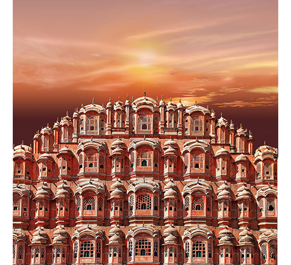 red-hawa-mahal-design-Singular design large mural-thumb