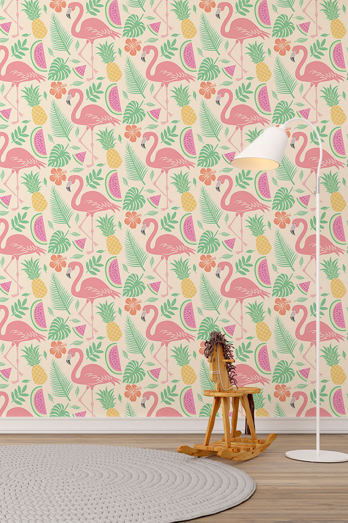 flamingo-watermelon-pineapple-wallpaper-long-image