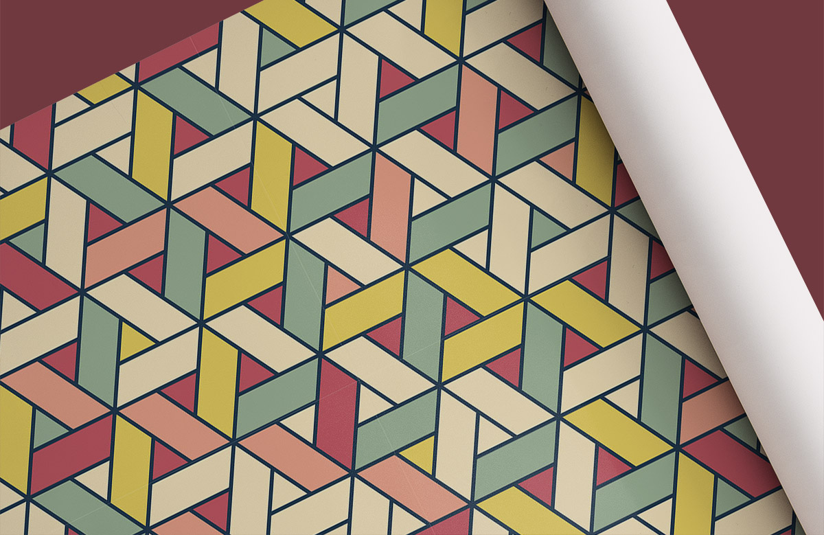 beige-geometric-design-Seamless design repeat pattern wallpaper-roll