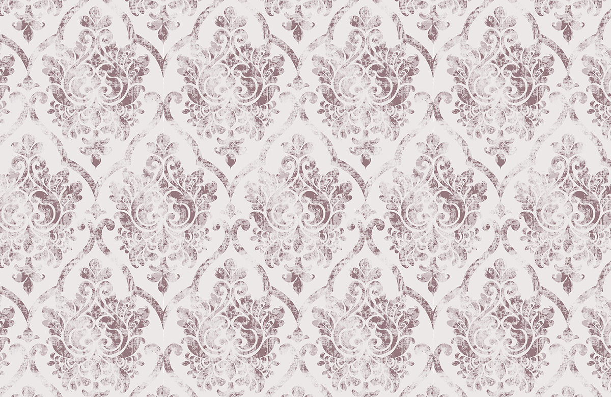 peach-damask-design-Singular design large mural-roll