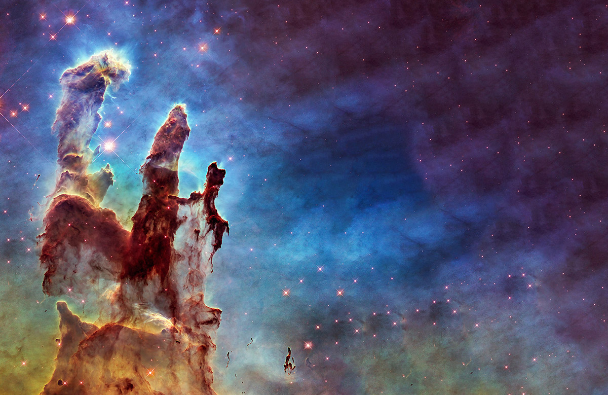 Pillars of Creation Astronomical Space Wallpaper Wall Art Morphico