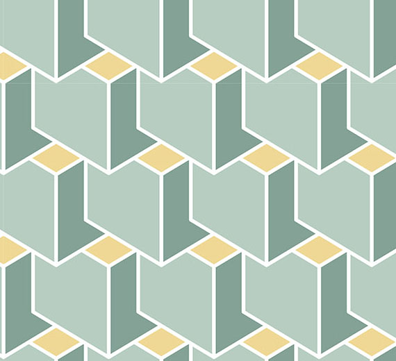 green-cube-design-Seamless design repeat pattern wallpaper-thumb