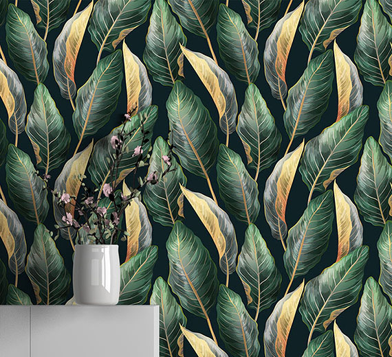 golden-green-leaves-in-dark-background-wallpaper-thumb