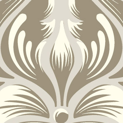 beige-damask-design-Singular design large mural-zoom-view