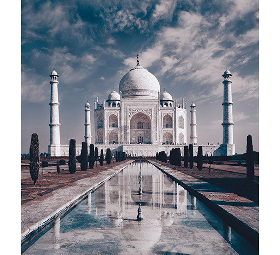 grey-taj-mahal-design-Singular design large mural-thumb