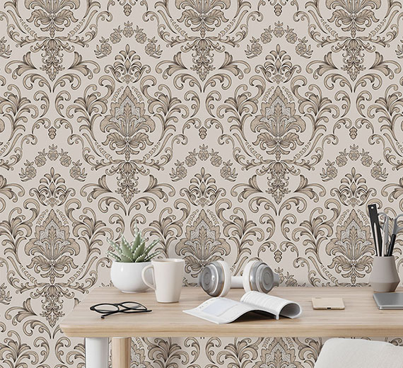 gold-damask-design-Singular design large mural-thumb