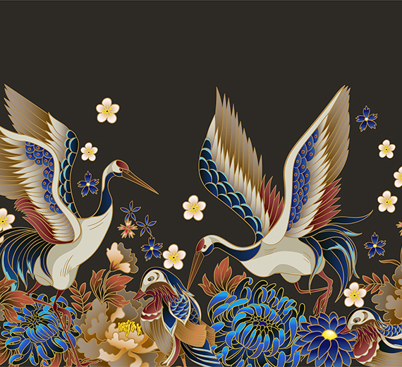 mandarin-ducks-flowers-and-cranes-murals-thumb