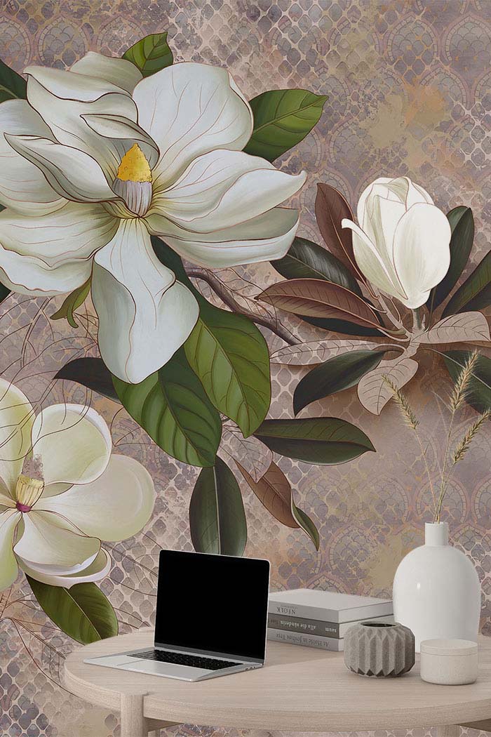 floral-murals-for-walls-on-high-wall