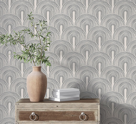 beige-circle-design-Seamless design repeat pattern wallpaper-thumb